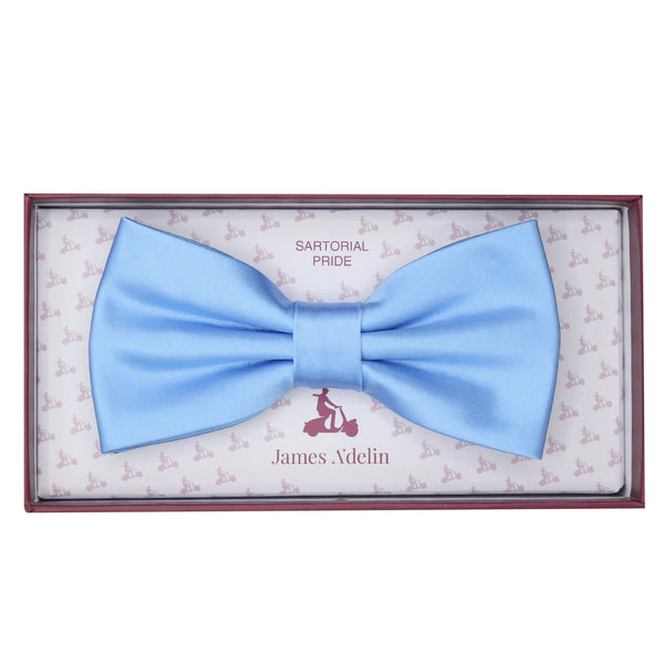 James Adelin Luxury Satin Weave Bow Tie in Sky Blue