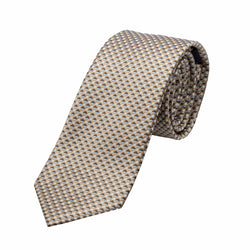 James Adelin Luxury Textured Weave Neck Tie in Beige/Sky