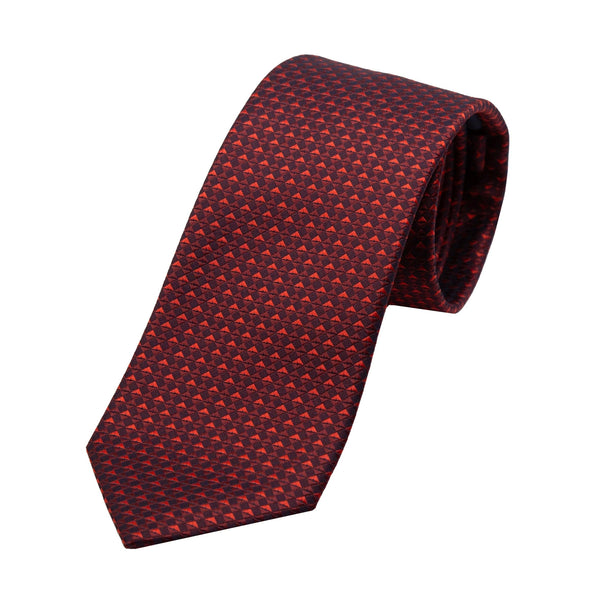James Adelin Luxury Textured Weave Neck Tie in Burgundy/Red