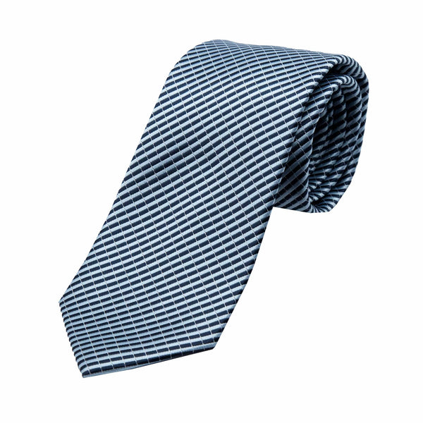 James Adelin Luxury Diagonal Textured Twill Weave Neck Tie in Sky/Navy