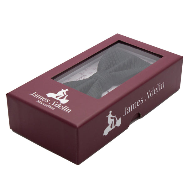 James Adelin Luxury Diagonal Textured Twill Weave Bow Tie in Black