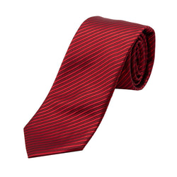 James Adelin Luxury Diagonal Textured Twill Weave Neck Tie in Red