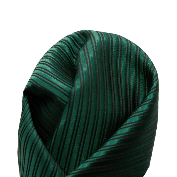 James Adelin Luxury Diagonal Textured Twill Weave Pocket Square in Green