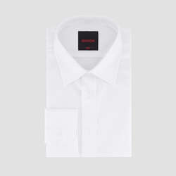 Jenson Mens Tapered Fit Merlot Business Shirt in White