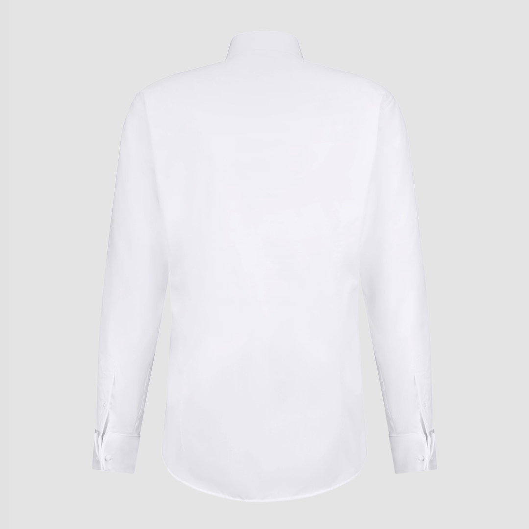 Jenson Mens Tapered Fit Pinot French Cuff Dinner Shirt in White