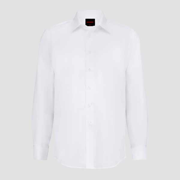 Jenson Mens Tapered Fit Shiraz French Cuff Business Shirt in White