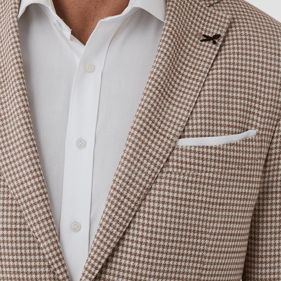 Joe Black Mens Tailored Fit Torpedo Jacket in Tan