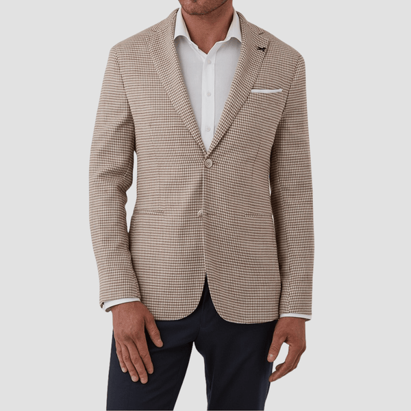 Joe Black Mens Tailored Fit Torpedo Jacket in Tan