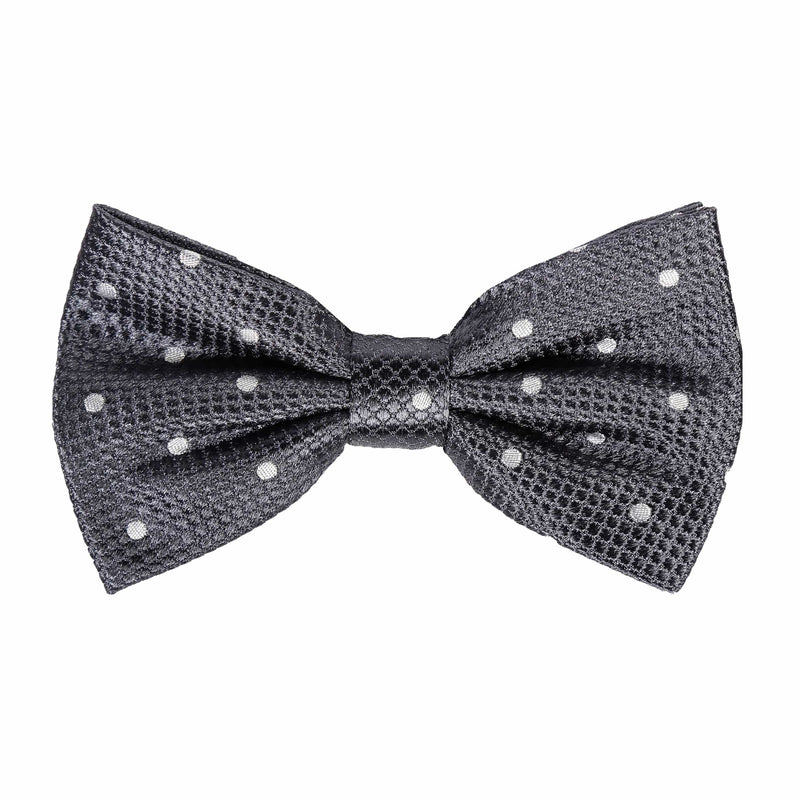 M19546B James Adelin Mens Silk Polka Dot Square Weave Pre Tied Bow Tie