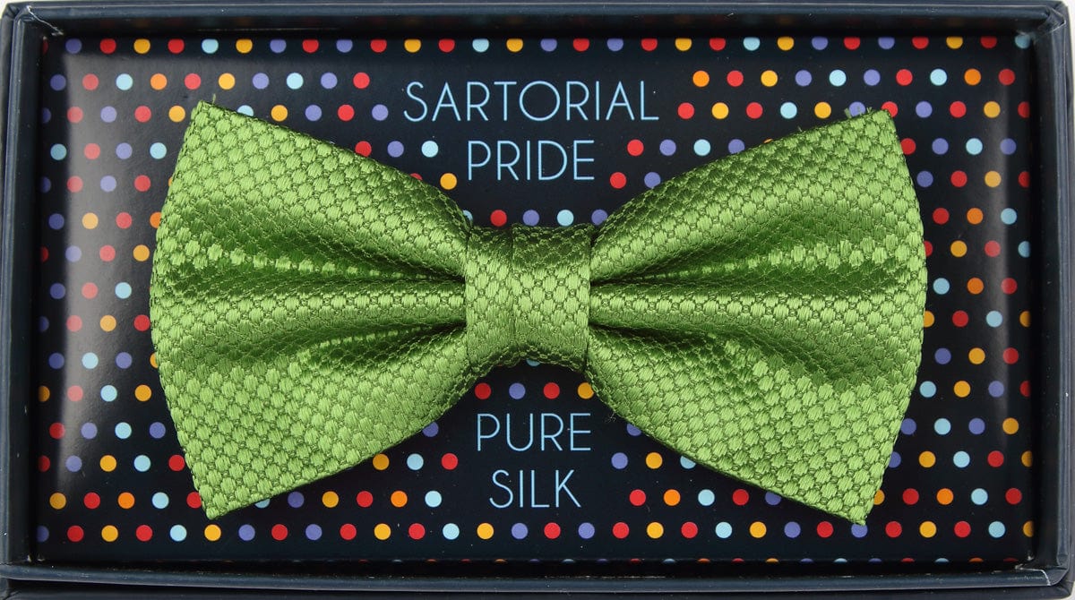 M19547B James Adelin Mens Silk Square Weave Pre Tied Bow Tie