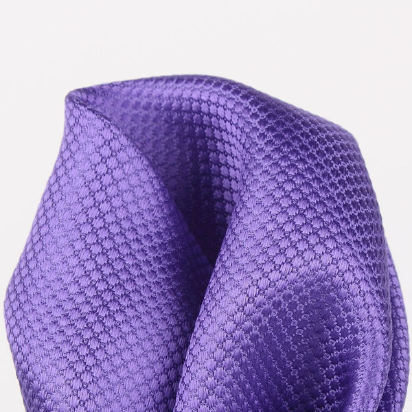 James Adelin Square Weave Luxury Pure Silk Pocket Square Purple