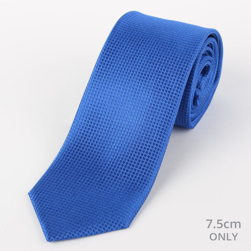 James Adelin Mens Silk Neck Tie in Royal Square Weave