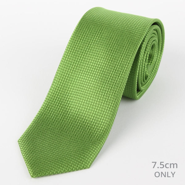 James Adelin Mens Silk Neck Tie in Green Square Weave