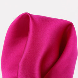 James Adelin Satin Weave Luxury Pure Silk Pocket Square Magenta