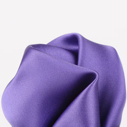 James Adelin Satin Weave Luxury Pure Silk Pocket Square Purple