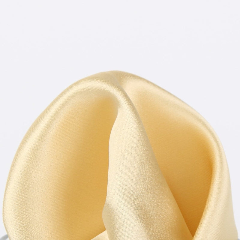 James Adelin Satin Weave Luxury Pure Silk Pocket Square Ivory