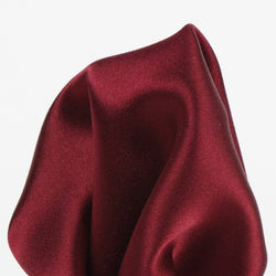 James Adelin Satin Weave Luxury Pure Silk Pocket Square Burgundy