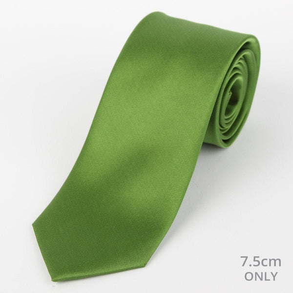James Adelin Mens Silk Neck Tie in Green Satin Weave