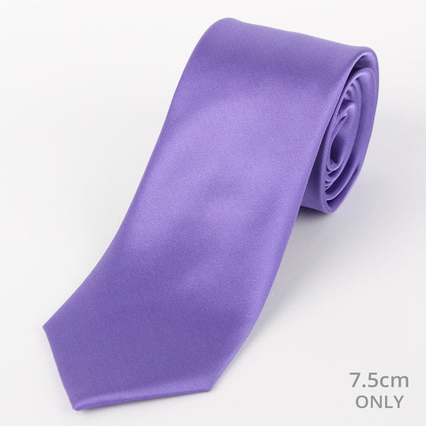 James Adelin Mens Silk Neck Tie in Purple Satin Weave