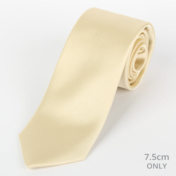 James Adelin Mens Silk Neck Tie in Ivory Satin Weave