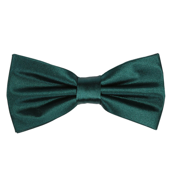 James Adelin Luxury Satin Weave Pure Silk Bow Tie in Dark Green
