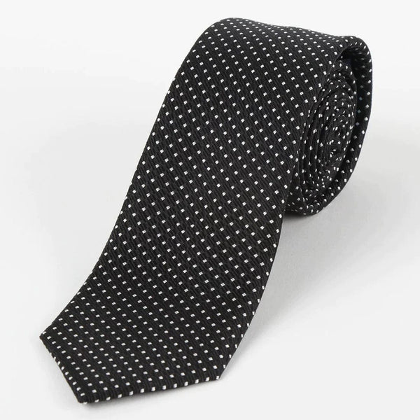 M19550T James Adelin Mens Silk Spotted Textured Weave Neck Tie