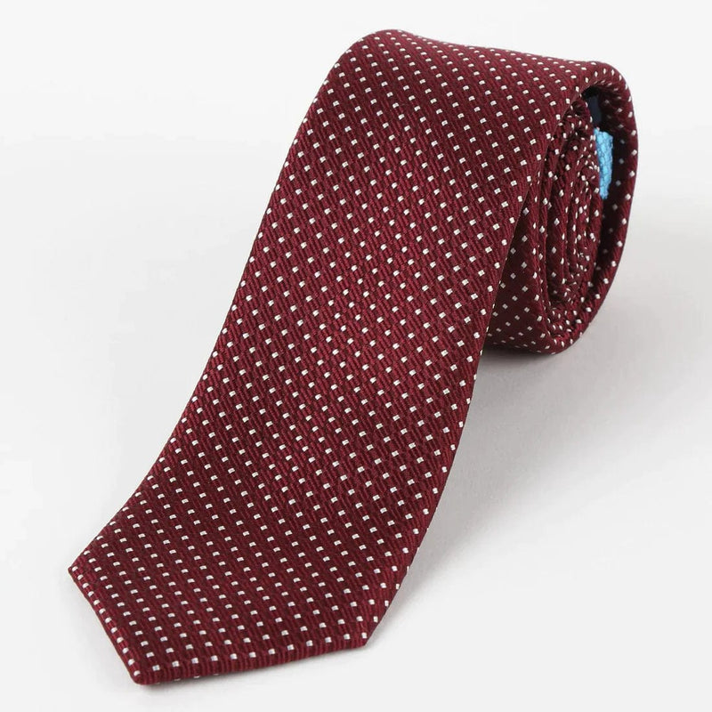 M19550T James Adelin Mens Silk Spotted Textured Weave Neck Tie