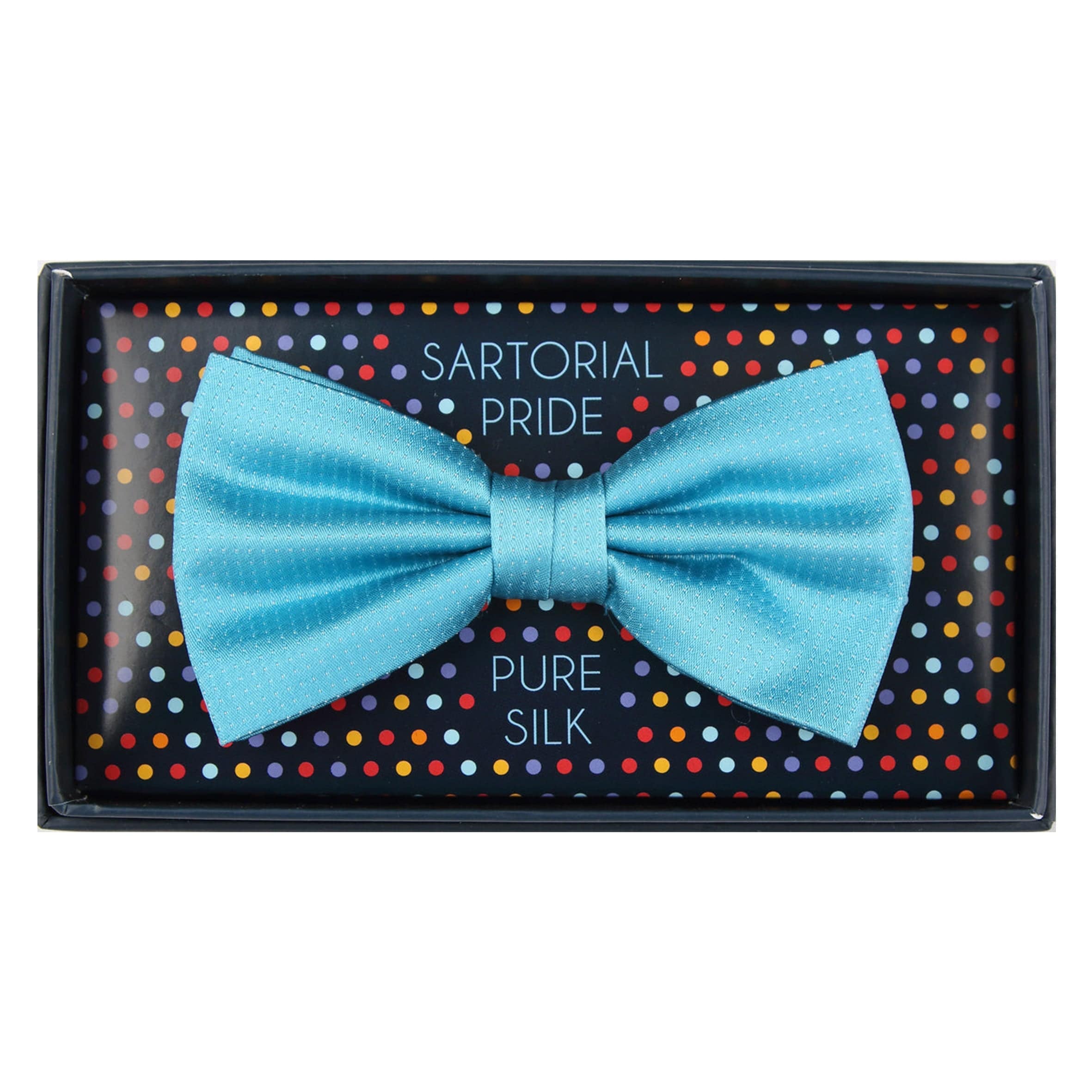 M19554B James Adelin Mens Silk Satin Pin Point Pre Tied Bow Tie
