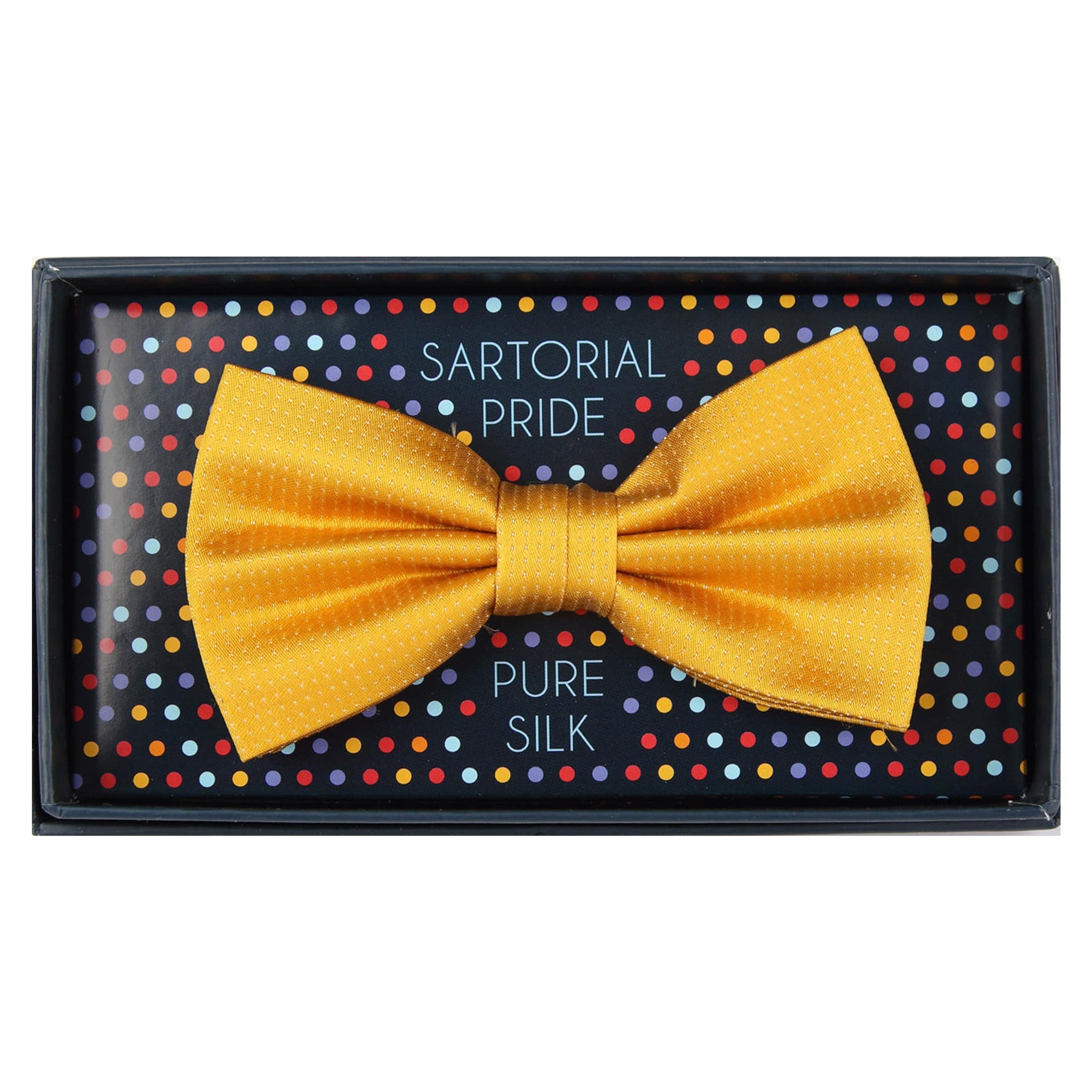 M19554B James Adelin Mens Silk Satin Pin Point Pre Tied Bow Tie