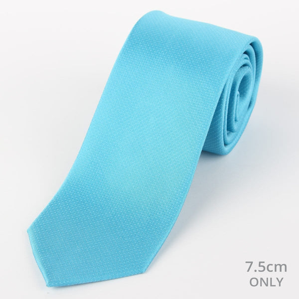 James Adelin Luxury Silk Pin Point Satin Weave Neck Tie in Turquoise