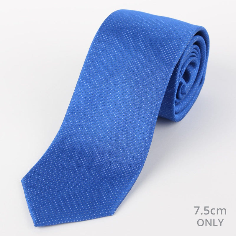 James Adelin Mens Silk Neck Tie in Royal Pin Point Satin