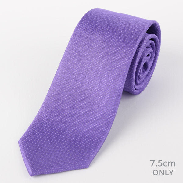 James Adelin Mens Silk Neck Tie in Purple Pin Point Satin
