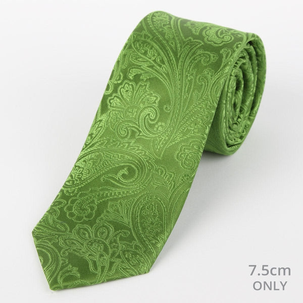 James Adelin Mens Paisley Silk Neck Tie in Green