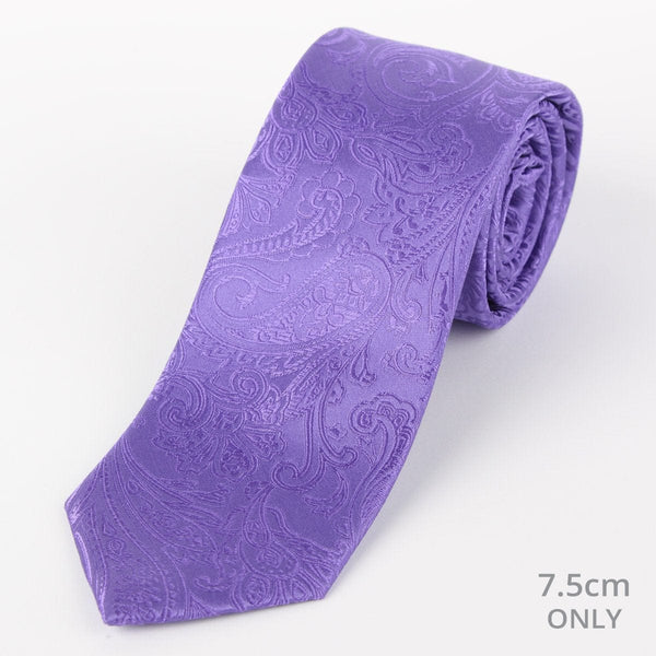 James Adelin Mens Paisley Silk Neck Tie in Purple