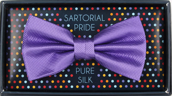 James Adelin Luxury Silk Twill Weave Bow Tie in Purple