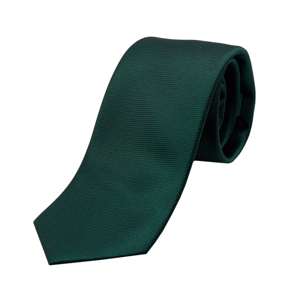 James Adelin Luxury Silk Twill Weave Neck Tie in Dark Green