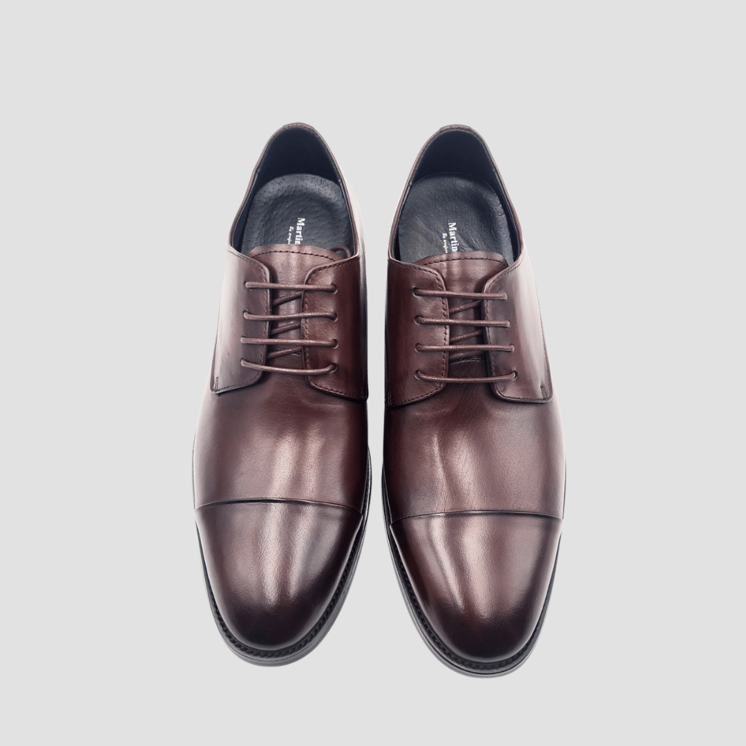 Martino Carolus Buffalo Leather Multi-Fit Shoe in Brown FM77C