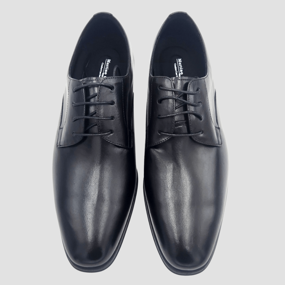 Martino Carolus Multi-Fit Leather Lace Up Shoe in Black RD73B