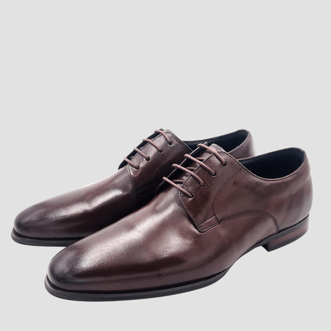 Martino Carolus Multi-Fit Leather Lace Up Shoe in Brown RD73C