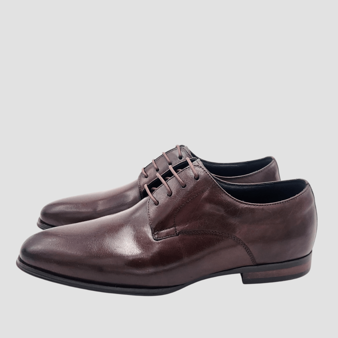 Martino Carolus Multi-Fit Leather Lace Up Shoe in Brown RD73C