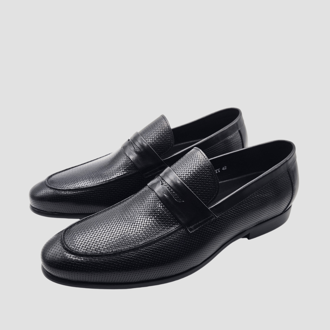 Martino Carolus Scott Leather Slip On Shoe in Black