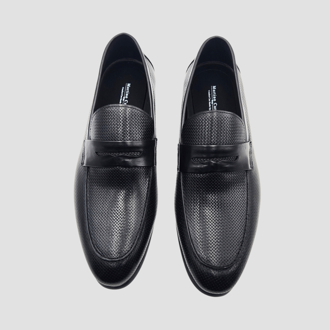 Martino Carolus Scott Leather Slip On Shoe in Black