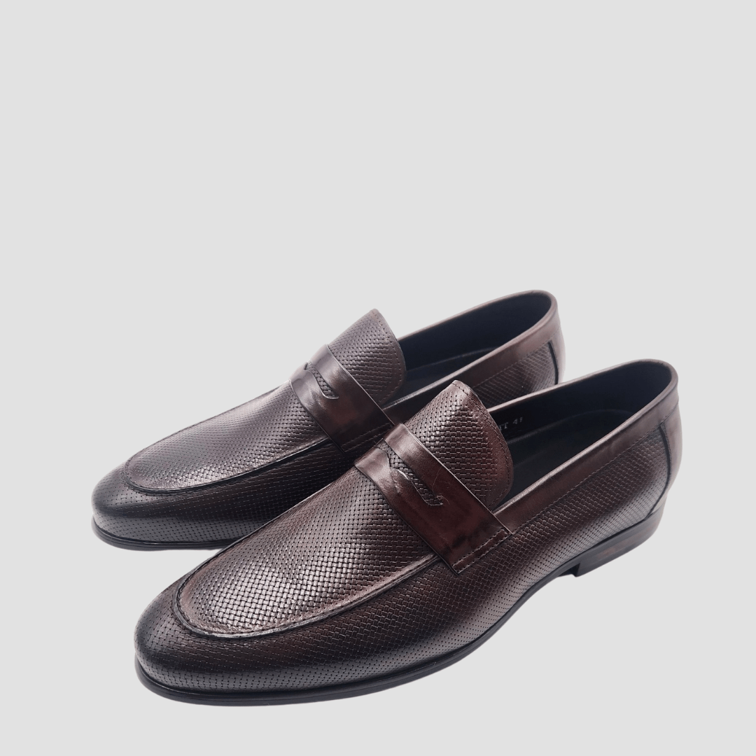 Martino Carolus Scott Leather Slip On Shoe in Brown
