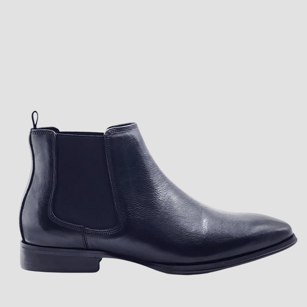 Martino Carolus Slip On Leather Boot in Black RD66B
