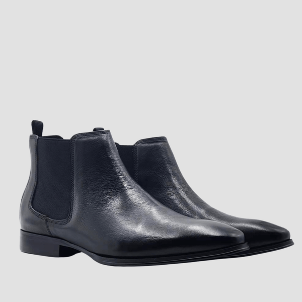 Martino Carolus Slip On Leather Boot in Black RD66B