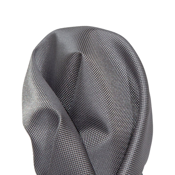 James Adelin Luxury Textured Weave Pocket Square in Charcoal