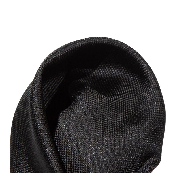 James Adelin Luxury Textured Weave Pocket Square in Black