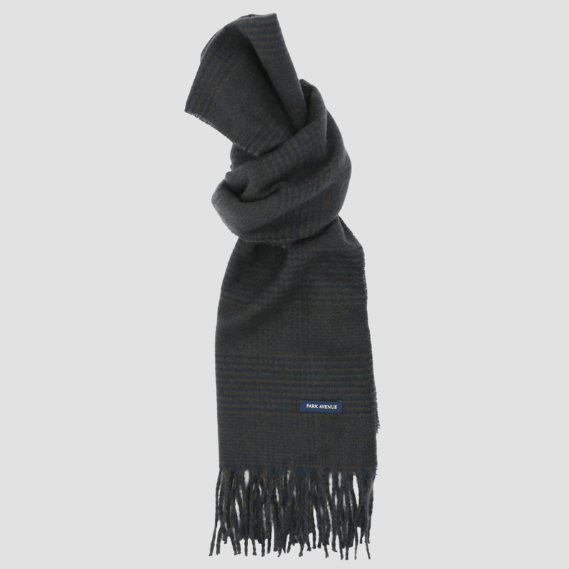 Park Avenue Soft Touch Scarf in Navy Brown Check
