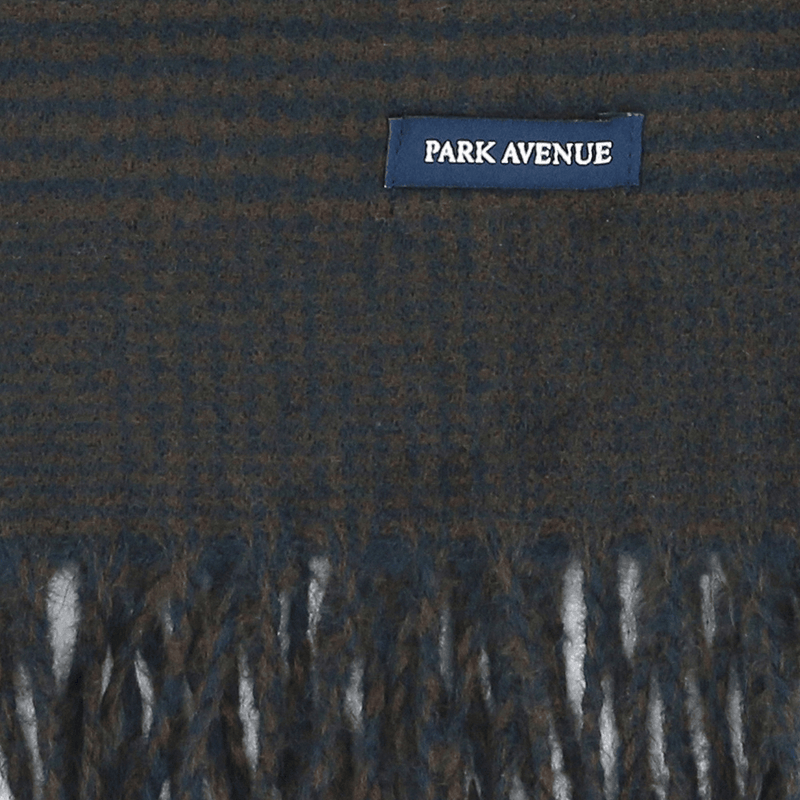 Park Avenue Soft Touch Scarf in Navy Brown Check