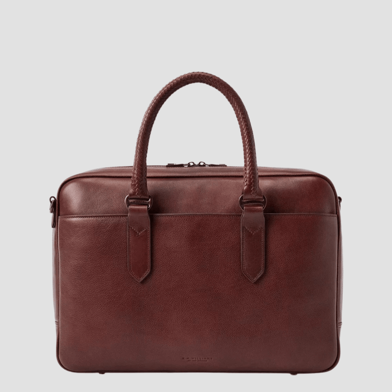 R.M. Williams Farrier Signature Leather Briefcase in Whiskey Leather - In Store Only